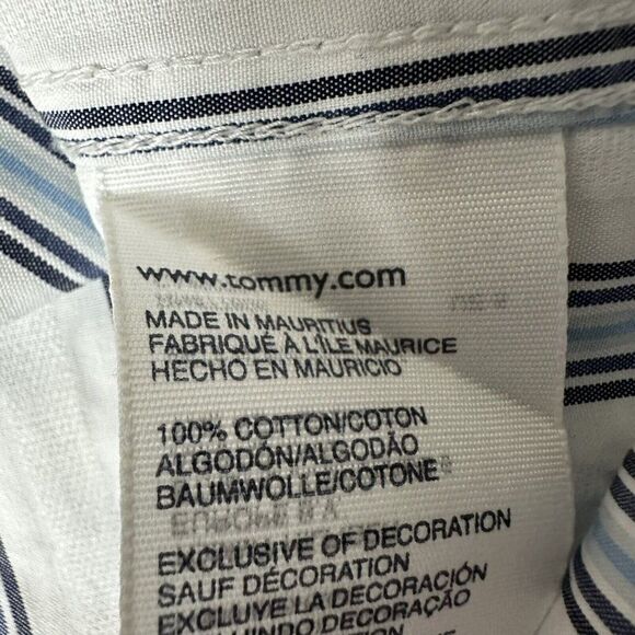 Tommy Hilfiger Shirt Mens XXL Blue 80’s Two Ply Cotton Pocket Long Sleeve Adult​ - Picture 3 of 8